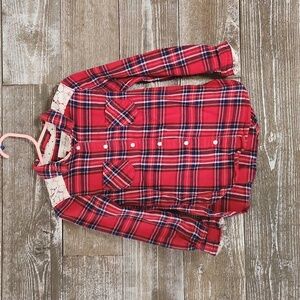 Plaid Red Kids Shirt